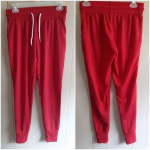 Red girls joggers size medium